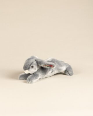 Pamplemousse Peluches - Lapin en Peluche Martin Bleu Gris Ecossais