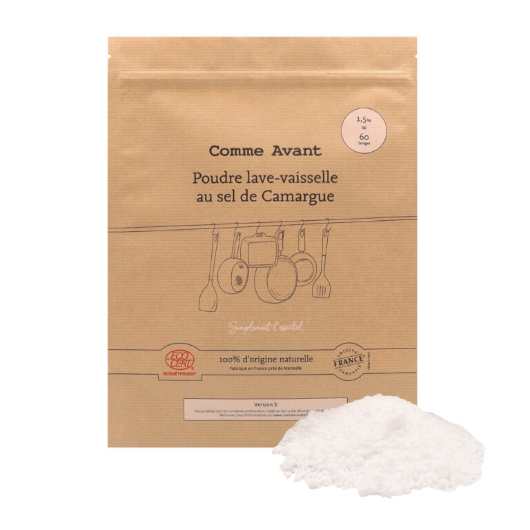 Comme Avant - Poudre Lave-Vaisselle Bio au Sel de Camargue - Naturelle et Écologique