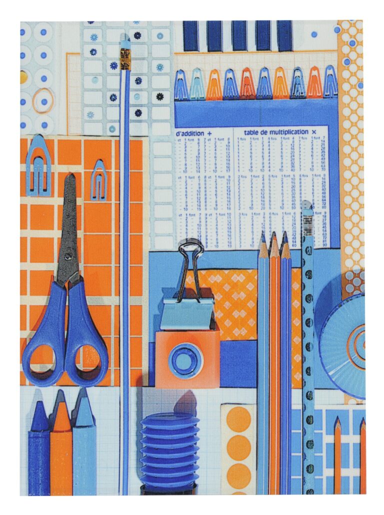 Maron Bouillie - Protège-cahier La bricole Orange et bleu - Maron Bouillie Paris