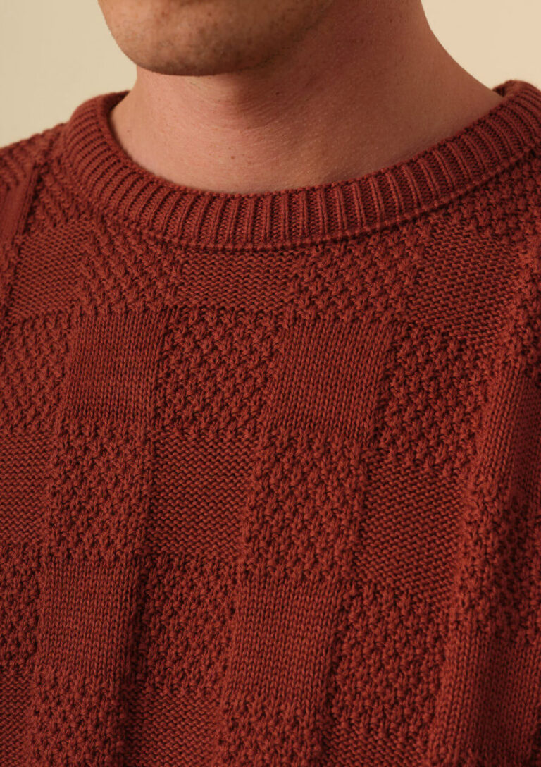 Montlimart - PULL MOSAIQUE TERRACOTTA