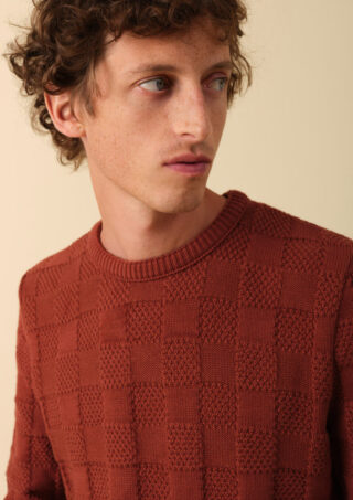 Montlimart - Pull Mosaique Terracotta