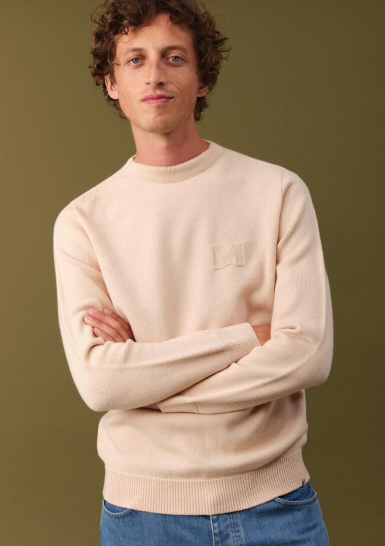 Montlimart - PULL SIGNE BEIGE CLAIR