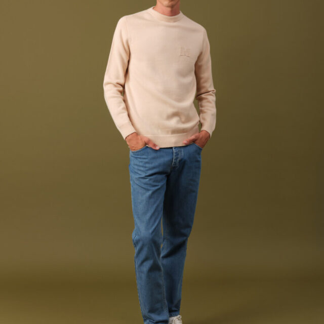 Montlimart - PULL SIGNE BEIGE CLAIR