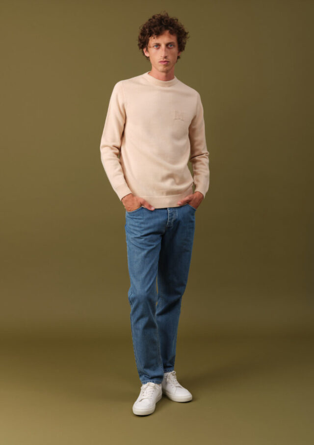 Montlimart - PULL SIGNE BEIGE CLAIR