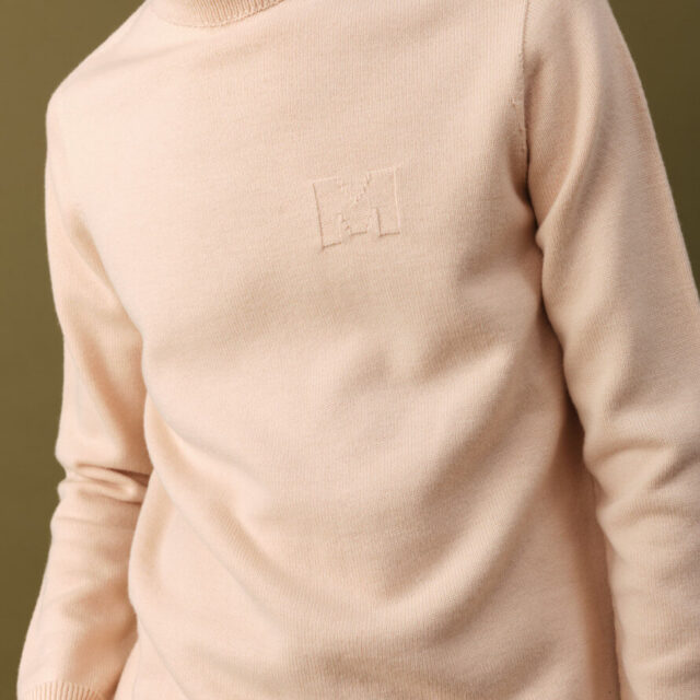 Montlimart - PULL SIGNE BEIGE CLAIR