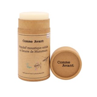 Répulsif anti-moustique solide au beurre de murumuru – Version 2 par la marque Comme Avant Comme Avant - Répulsif anti-moustique solide au beurre de murumuru – Version 2