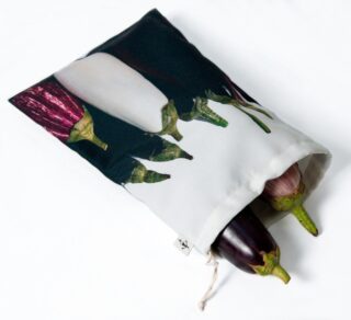 Maron Bouillie - Sac réutilisable pour le vrac – sac Aubergines – Maron Bouillie