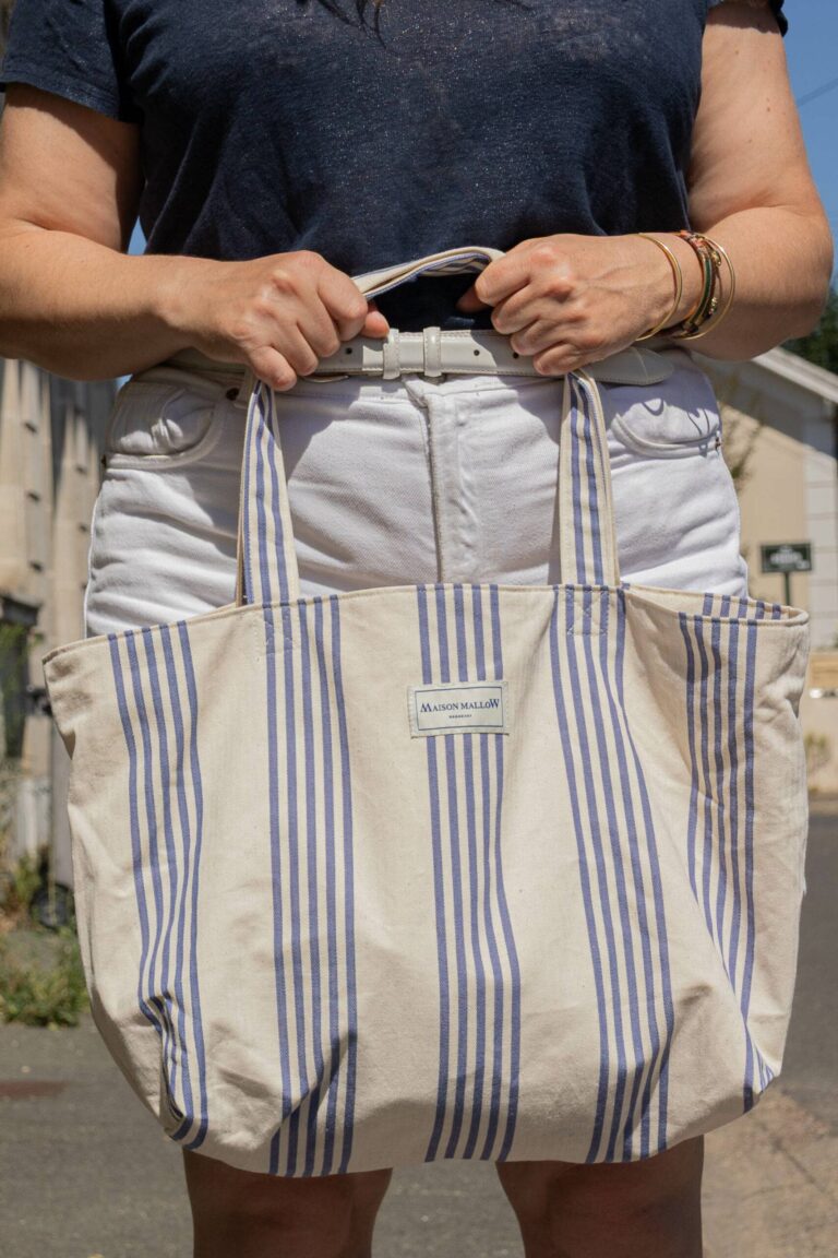 Maison Mallow - Sac Cabas Medium A Rayures