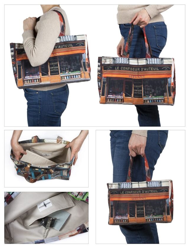 Maron Bouillie - Sac Cabas Paris rétro Le Confiseur d'Auteuil Maron Bouillie