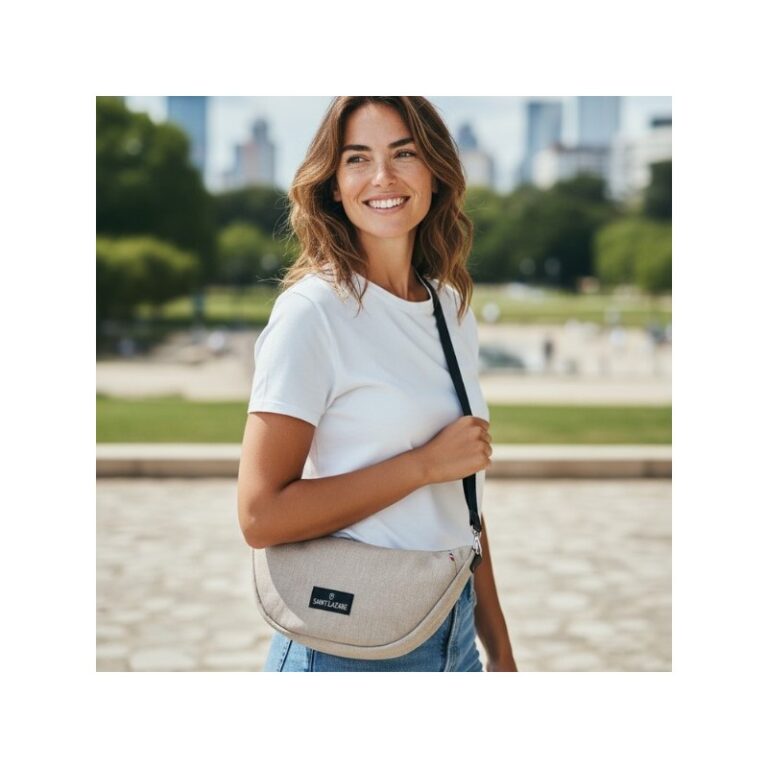 Saint-Lazare - Sac demi lune beige