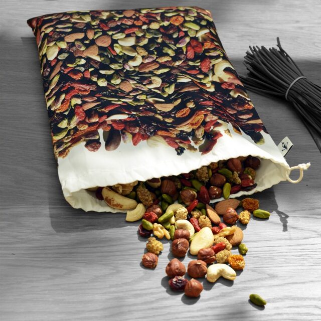 Maron Bouillie - Sac réutilisable pour le vrac - sac Fruits secs- Maron Bouillie