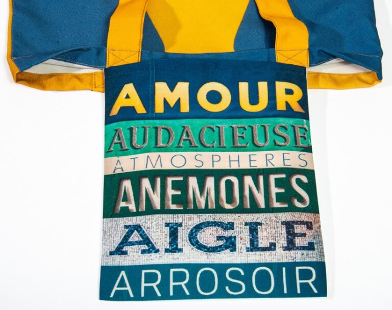 Maron Bouillie - Sac shopping alphabet lettre A - made France Abécédaire