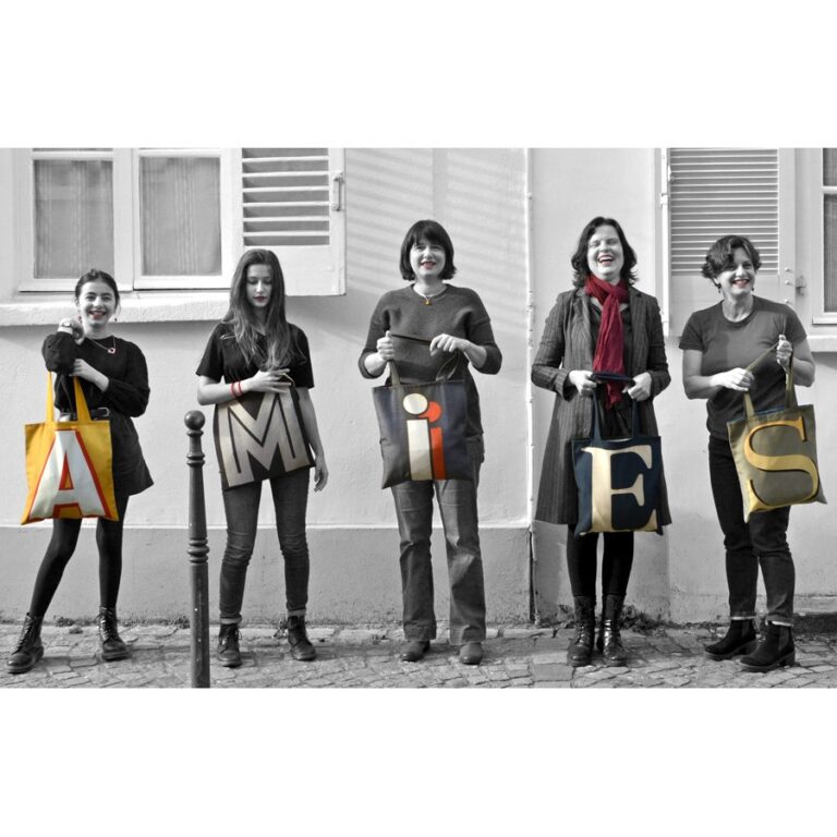 Maron Bouillie - Sac shopping alphabet lettre A - made France Abécédaire
