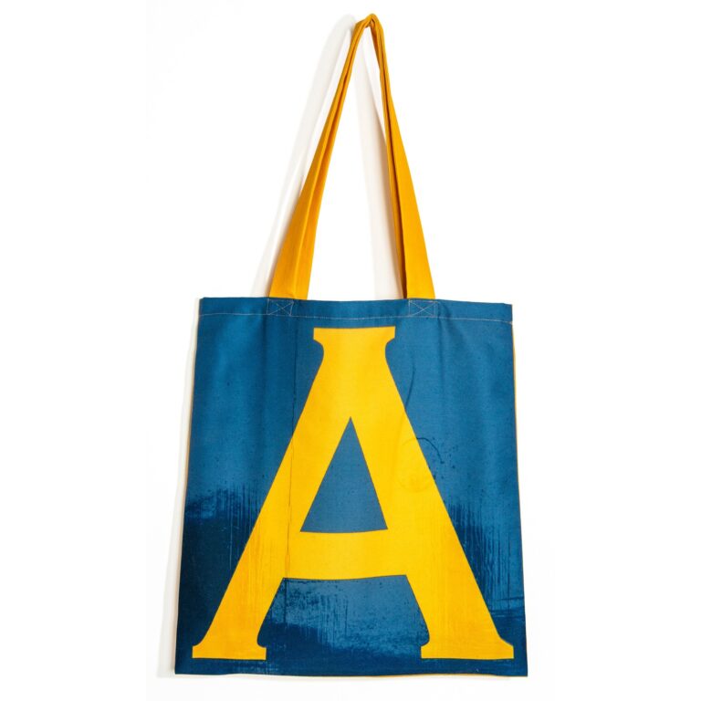 Maron Bouillie - Sac shopping alphabet lettre A - made France Abécédaire