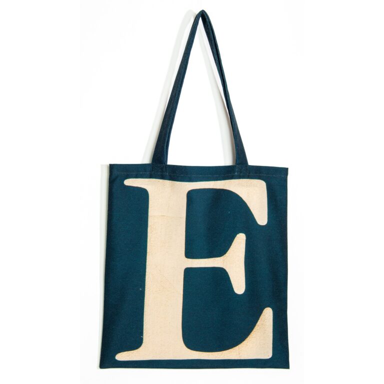 Maron Bouillie - Sac shopping alphabet lettre E - made France Abécédaire