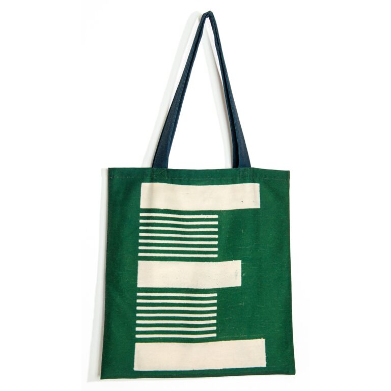 Maron Bouillie - Sac shopping alphabet lettre E - made France Abécédaire