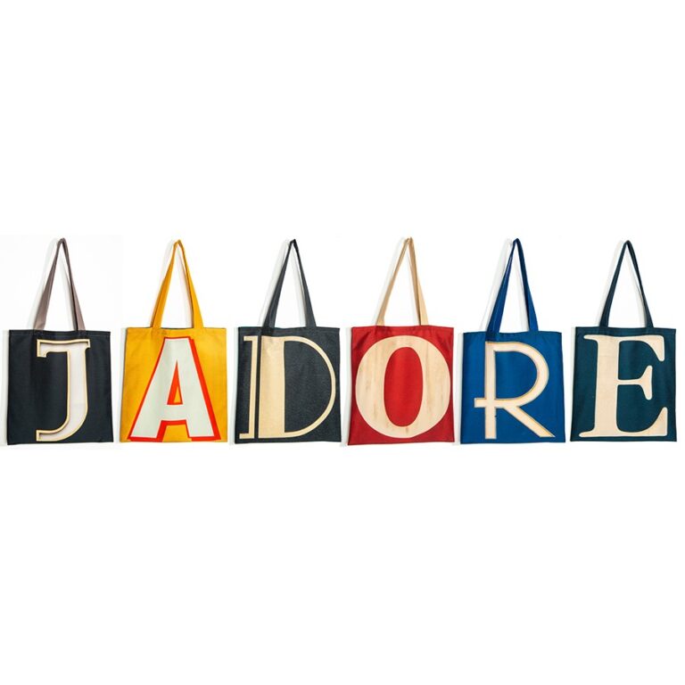 Maron Bouillie - Sac shopping alphabet lettre J - made France Abécédaire Maron Bouillie