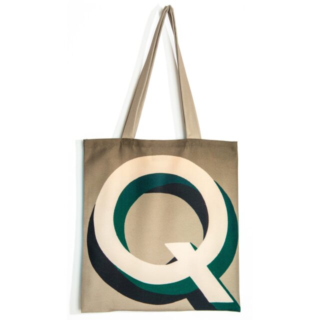 Maron Bouillie - Sac shopping alphabet lettre KQ - made France Abécédaire