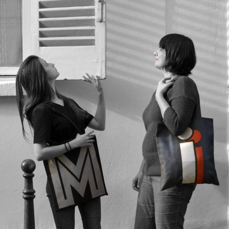Maron Bouillie - Sac shopping alphabet lettre M - made France Abécédaire Maron Bouillie