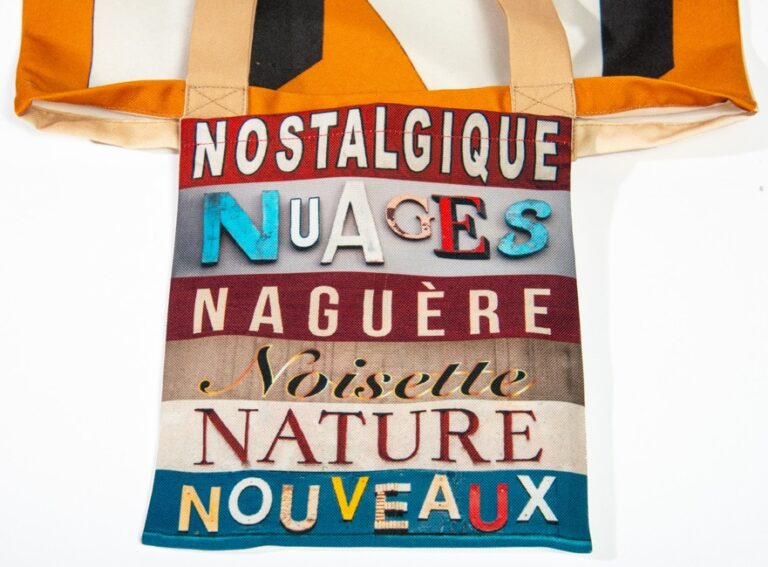 Maron Bouillie - Sac shopping alphabet lettre N - made France Abécédaire Maron Bouillie