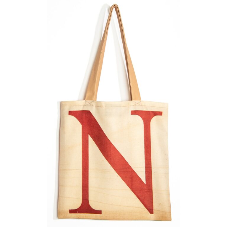 Maron Bouillie - Sac shopping alphabet lettre N - made France Abécédaire Maron Bouillie