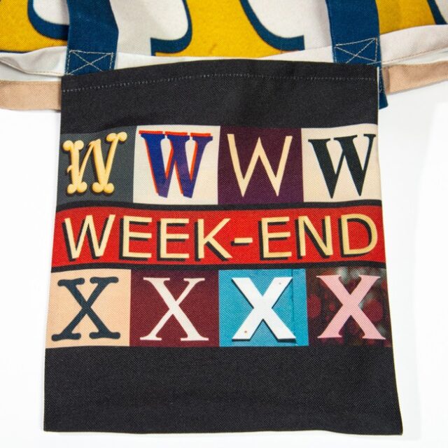 Maron Bouillie - Sac shopping alphabet lettre WX made France Abécédaire