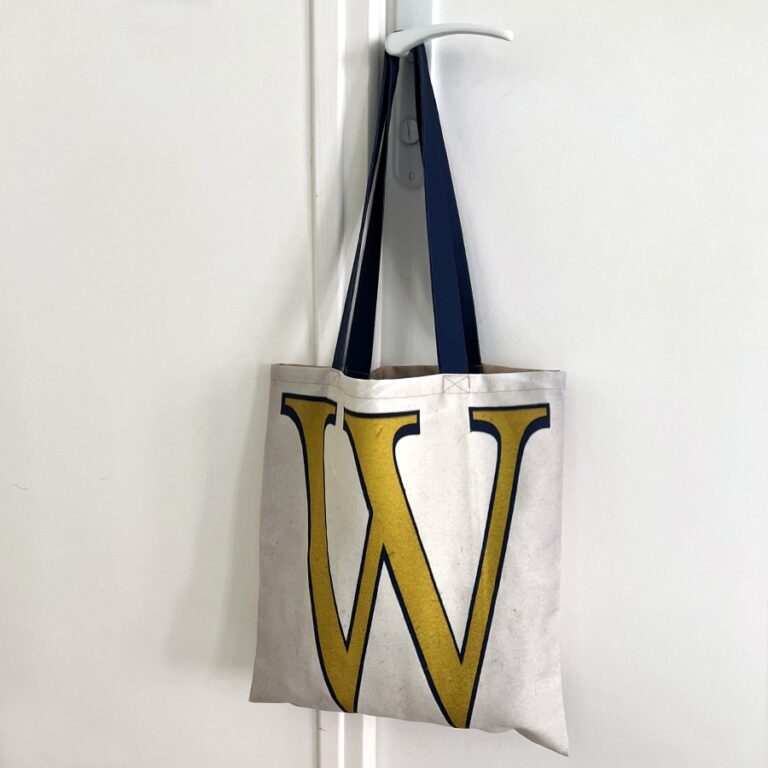 Maron Bouillie - Sac shopping alphabet lettre WX made France Abécédaire