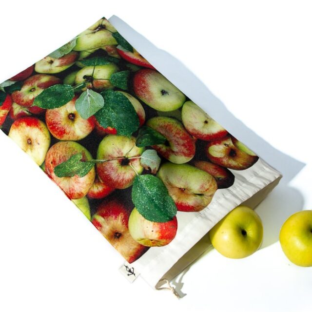 Maron Bouillie - Sac réutilisable pour le vrac - sac à vrac Pommes