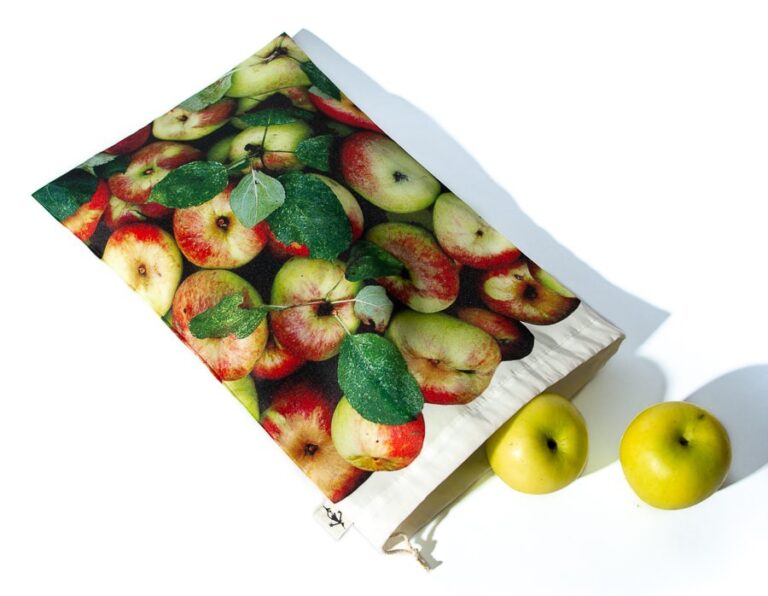 Maron Bouillie - Sac réutilisable pour le vrac - sac à vrac Pommes