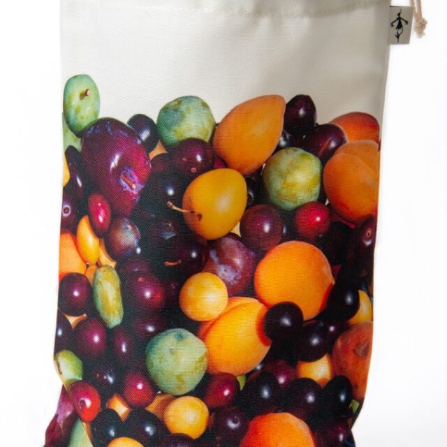 Maron Bouillie - Sachet réutilisable - pochon imprimé  Prunes - Maron Bouillie