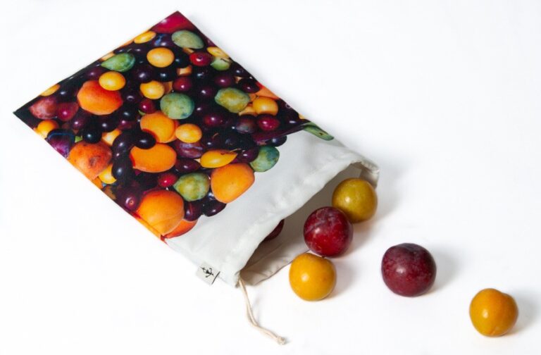 Maron Bouillie - Sachet réutilisable - pochon imprimé Prunes - Maron Bouillie