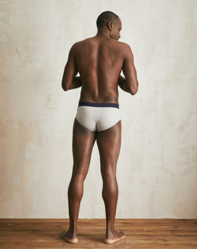 Lemahieu - Slip en Coton BIO - Gris - Terracotta - Homme