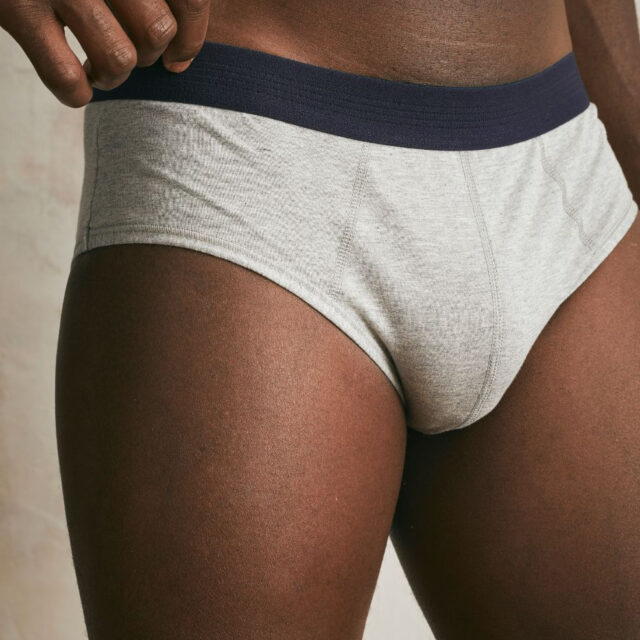 Lemahieu - Slip en Coton BIO - Gris - Terracotta - Homme