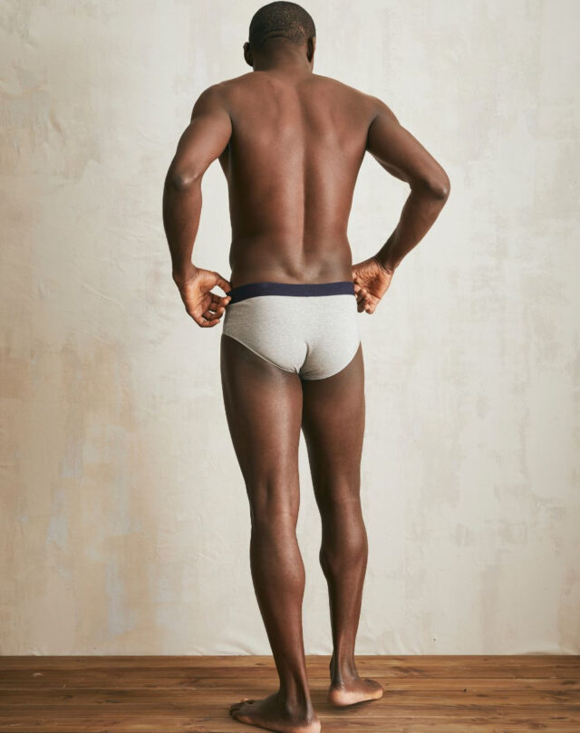 Lemahieu - Slip en Coton BIO - Gris - Terracotta - Homme