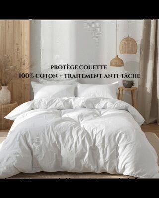Blanc de Gérardmer - Protège couette 100% coton + anti tâches
