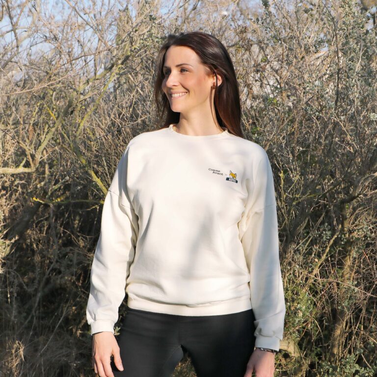 Comme Avant - Sweat Femme Association ASPAS en Coton Bio Écru