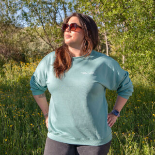 Comme Avant - Sweat Clean my Calanques en coton pour femme Bleu lagon Bleu lagon