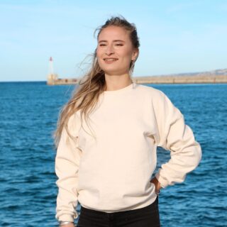 Comme Avant - Sweat en Coton Bio Femme – Éthique & Naturel – Fabriqué en France Écru