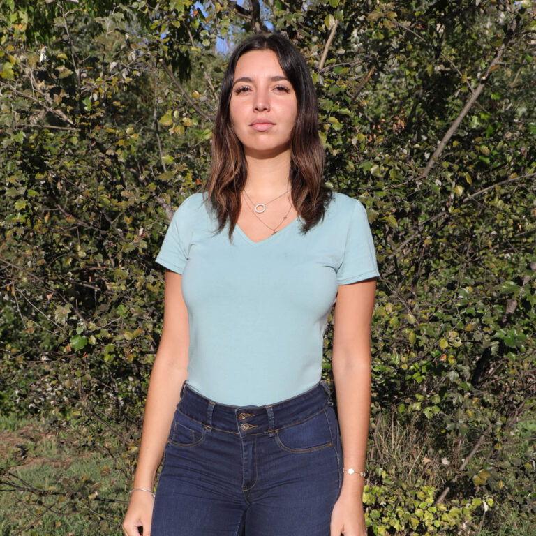 t shirt bleu packshot 2 femme recto comme avant Comme Avant - T-shirt Couleur en coton pour femme - Version 1 – XXXL / Vieux rose