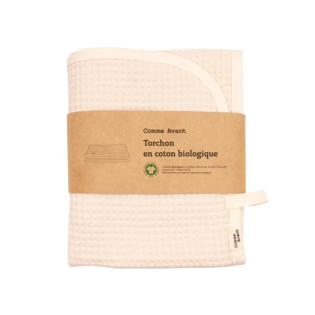 Comme Avant - Torchon de Cuisine en Coton Bio pour la Vaisselle - Absorbant et Résistant