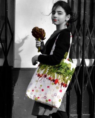 Maron Bouillie - Tote bag légume Radis  écologique made in France  Maron Bouilie