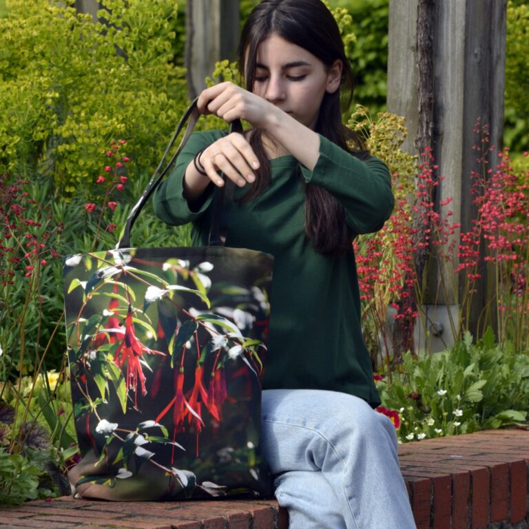 Maron Bouillie - Tote bag fleur Fuchsia royal - Maron Bouillie made in France