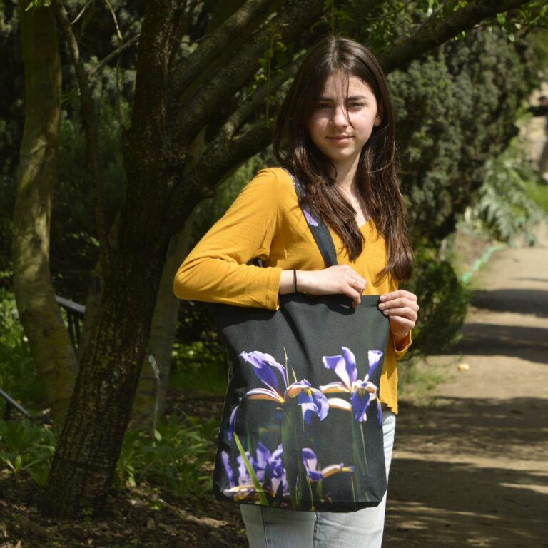 Maron Bouillie - Tote bag fleur Iris - Maron Bouillie - sac made in France écologique