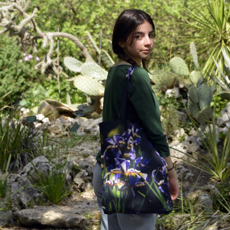 Maron Bouillie - Tote bag fleur Iris - Maron Bouillie - sac made in France écologique