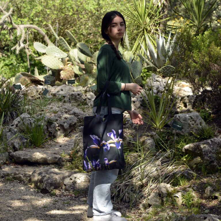 Maron Bouillie - Tote bag fleur Iris - Maron Bouillie - sac made in France écologique