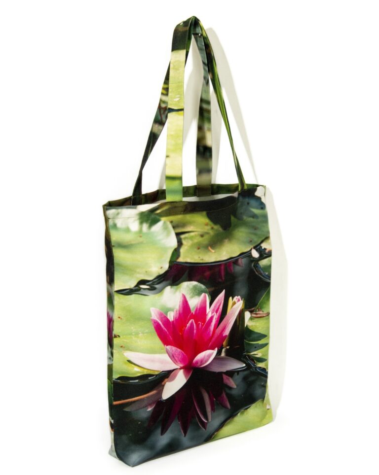 Maron Bouillie - Tote bag fleur Nénuphar Maron Bouillie made in France
