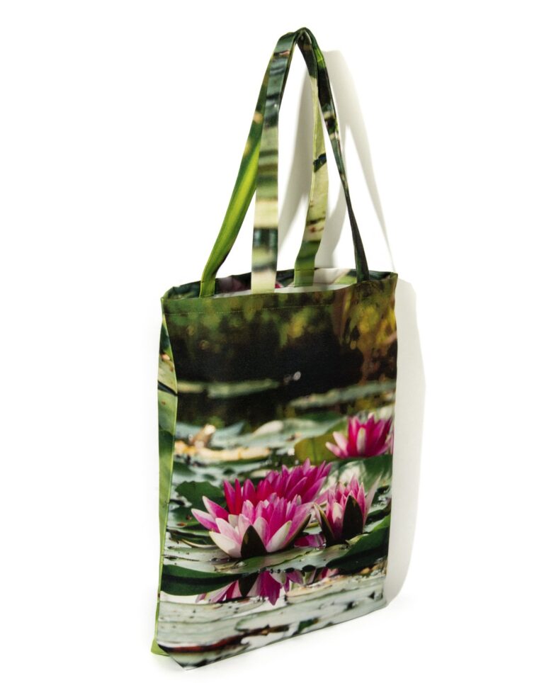 Maron Bouillie - Tote bag fleur Nénuphar Maron Bouillie made in France