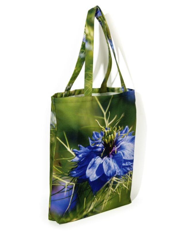 Maron Bouillie - Tote bag fleur Nigelle de Damas Maron Bouillie made in France