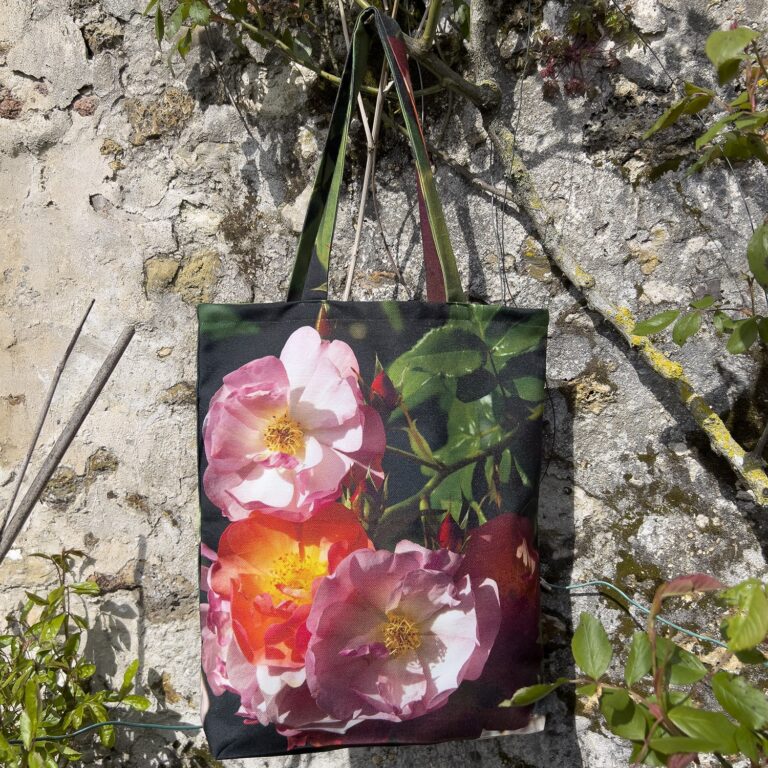 Maron Bouillie - Tote bag fleur Rose - Maron Bouillie - sac made in France écologique