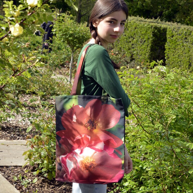 Maron Bouillie - Tote bag fleur Rose - Maron Bouillie - sac made in France écologique